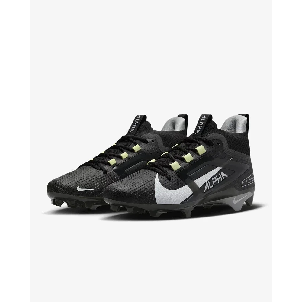 Nike Alpha Menace 4 Elite Football Cleats Black/White FD7036-001 Men's Size 10.5